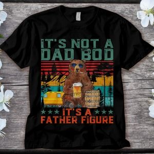 Bear Smoking Drinking Beer It's Not A Dad Bod It's A Father Figure Vintage
